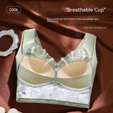 Floral Ice Silk Seamless Bra with Elegant Back Design (Pack of 2)