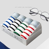 A Box of 4 Pcs, Men's Full Cotton Striped Printed Boxers, Explosion Style Trunks