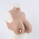 Silicone Short High Collar Filled CD Cross-dressing Breast Prosthesis or Fake Breast Implants