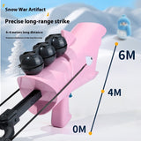 Children's Outdoor Snow Shark Cute Cartoon Snowball Gun Launcher, Clip Fight Toy