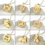 INS Light Luxury Personality, Cute Cartoon Animal Pendant Necklace