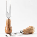 Vertical Stainless Steel Butter & Cheese Spreader with Wooden Handle