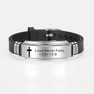 Classic Bible Verses Psalms Bracelet Bangle, Christian Jewelry