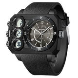 Rugged Outdoor Sports Watch for Men – Large Dial Dual Display Waterproof Design