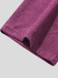 Men's, Corduroy Casual Short Sleeve, Sunken Stripe