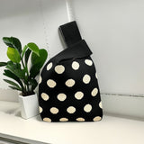 Women's Contrast Color, Polka Dot Handbag