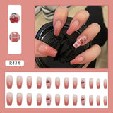 Crystal Butterfly Fake Nails, Finished Wear