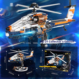 Premium Military Helicopter, Tank & Space Missile Carrier Building Block Collector Set (Display Model, Non-flying)
