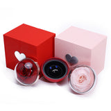 Creative Eternal Rose Box, Soap Flower Jewelry Ring Necklace Storage Case, Valentine's Surprise Gift