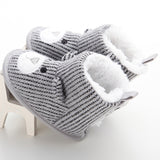 Autumn Winter New Bear Knitting Plus Baby Boots, Toddler Shoes