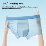 Cool Feeling Ice Silk Men's Underwear, Antibacterial Crotch Boxers (Pack of 2)