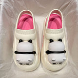Cute Slipper with Panda Lamp, Summer Sandales Femme Light Funny Women's Slippers, Shoes for Women