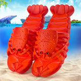 Cute Lobster Slippers for Kids Women Men, Summer Beach Shoes