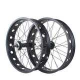 Fat Tire Bicycle Front & Rear Wheel Set, Aluminum Alloy Rims for ATV & E-bike Conversion