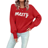 Women’s Knitted Crew Neck Sweater – Loose Pullover Jumper, Elegant and Warm, Trendy Spring/Christmas Wear