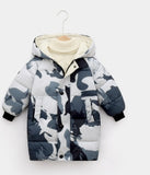 Kids' Heavy Winter Puffer Jacket – Cozy Hooded Outerwear for Children