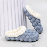 Winter Indoor Outdoor Non-slip Bubble Cotton Slippers