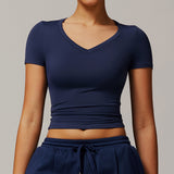 Short Sleeve Yoga Vest, Running Pilates Workout Top