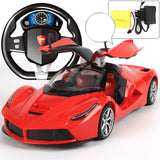 Door Openable Steering Wheel Charging Remote Control Racing Children's Sports Car, RC Toys