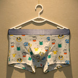 Youth Cartoon Printed Breathable Waist, Boxer Shorts