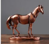Bronze Horse Head Sculpture – Resin War Decor for Home & Office