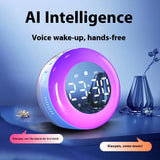 Intelligent Bluetooth Alarm Clock Speaker with AI Voice Assistant