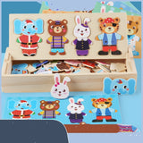 Children's Wooden Puzzle, Early Education Cartoon Toys