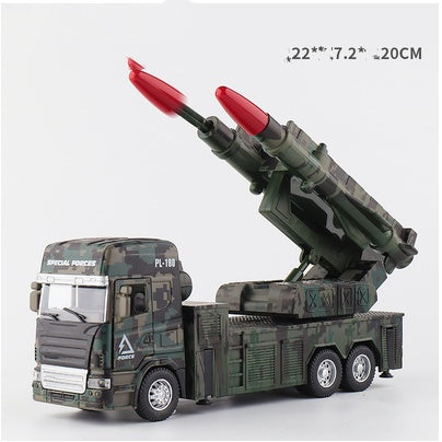 Chariot Rocket Launcher, Missile Car Simulation Alloy Toy Model