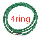 Men's Braided Genuine Leather Bracelet, Stainless Steel Beads, Charm Band for Boys