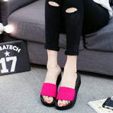 Elastic flat bottom slope wedges slippers