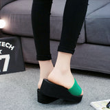 Elastic flat bottom slope wedges slippers