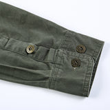 Military Style Plus-size Utility Long-sleeve Shirt