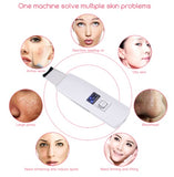 Ultrasonic Skin Scrubber Face Cleanser, Blackhead Acne Removal Facial Spa Vibration Massager, Ultrasound Peeling Clean Machine
