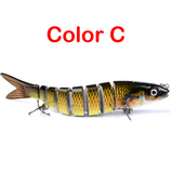 Pike Fishing Lures, Artificial Multi Jointed Sections, Hard Bait Trolling Pike Carp Fishing Tools