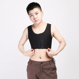 Front Buckle Corset, Les Short Handsome Mesh Buttoned Vest