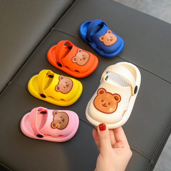 Summer New Cute Bear, Baby Girl and Boys', Soft Bottom Non-slip Home Bathroom Sandals