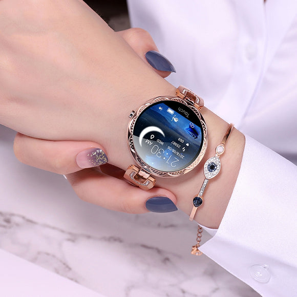 Fashion Smart Watch, Waterproof Wearable Heart Rate Monitor, Sports Device for Women, Ladies' Smartwatch