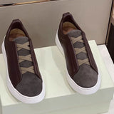 Fashion Unique Cross Elastic Band, Men's Board Sneakers