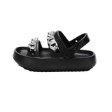 Chains Thick-soled Slippers for Women, Indoor Floor House Shoes, Summer Outdoor Eva Sandals, Two-wearing Beach Shoes