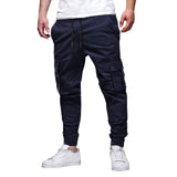 Drawstring Leisure Japanese Overalls, Men's Multi-pocket Trousers