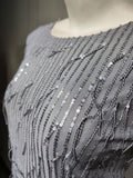 Sequin Tassels, Slim-fit Muslim Dress