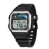 Waterproof Sports Men's Thin Square Luminous Electronic Watch