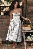 European and American Elegant Palace Style, New Low-cut Suspender, Large Swing Dress for Women