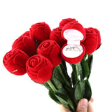 Romantic Red Rose, Flower Ring Gift Box for Anniversaries, Weddings, Proposal & Gifts
