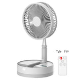 Portable Retractable USB Charging Fan with Ring Light Timing, Touch Control Panel
