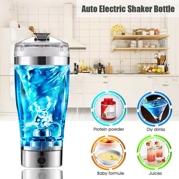 Electric USB Protein Shake Stirrer Bottle Milk Coffee Blender Kettle Sports and Fitness Charging Electric Shaker Cup