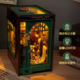 DIY Cottage Magic Theme Book Stand, Creative Hand-assembled Miniature Building Model Birthday Gift