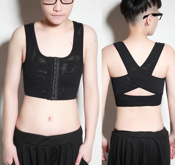 Fully Elastic Short Tomboy Corset Underwear, Sports Shockproof Bigger and Smaller Chest, Body Shaping Vest
