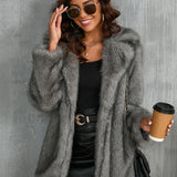 Autumn and Winter, Women's Toka Fur Collar Coat