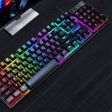 Gaming USB Floating Manipulator, Luminous Wired Keyboard